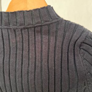 Cutout Ribbed Knit Top