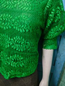 Green Lace Top