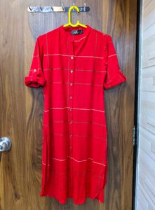 Red Checkered Kurti