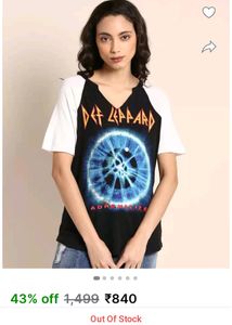 Forever 21 Def Leppard Print T-shirt