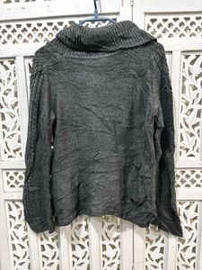 🎀Gray Cowl Neck Knit Sweater