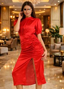 Elegant Red Bodycon Midi ; celebrities collection