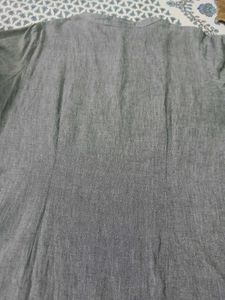 Gray Button-Down Top