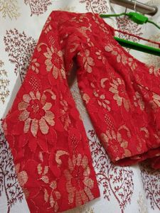 Red Floral Blouse❤️