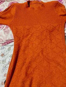 Orange Sweater Dress
