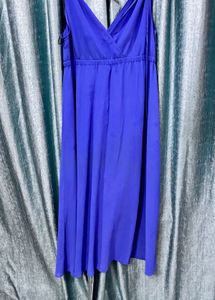 blue one piece party wear dress
