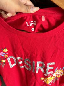 Life Red Full Sleeve Top