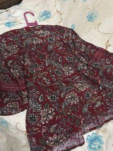 Floral Print Tunic Top