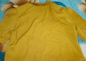 Mustard Crop Top.        cash only