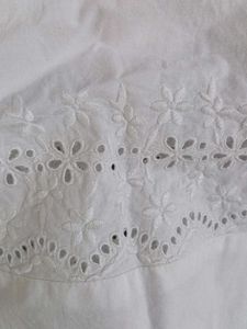 White Embroidered Top