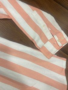 Jack &amp; Jones Striped Shirt - Peach &amp; White