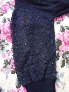 Elegant Navy Blue Embellished Top