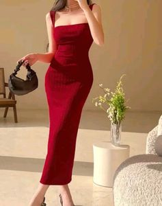 Red Bodycon Midi Dress