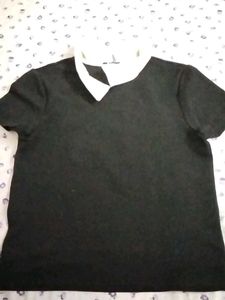 Black & White Collar Tee