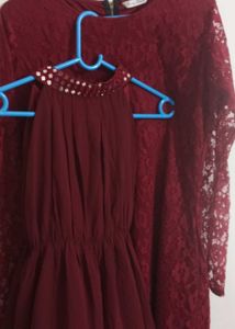 Two Maroon Dresses