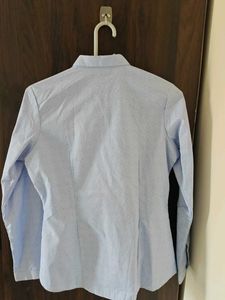 Park avenue Light Blue Polka Dot Shirt, S-M