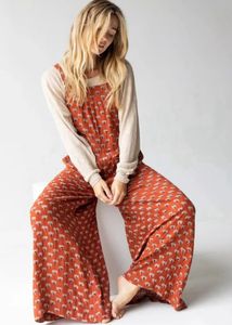 Brown Printed Jumpsuit (Women&#39;s)