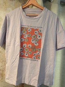 Moda Rapido Lavender Graphic Tee, Bust- 36/34