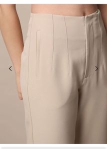 Beige Cropped Trousers