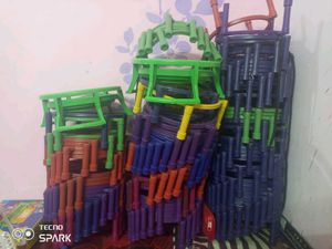Colorful Stacking Chairs - Bulk Lot