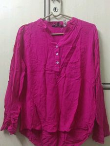 Pink Button-Down Top for women