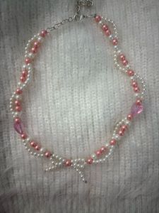 pearl bow necklace (pack of3)