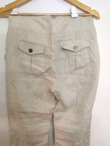 Cream Colour Pant For Woman