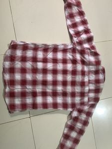 Rusty Red &amp; White Plaid Shirt - Men&#39;s Size L