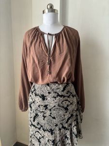 Boho Top &amp; Paisley Ruffle Skirt Set