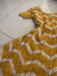 short anarkali and flared pants