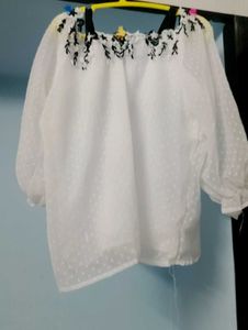 Elegant White Off-Shoulder Top