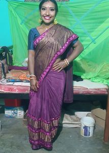 Lycra Blend Ruffle Saree With Unstitched Blouse Pi