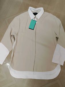 New Two Toned Shirt Free With Kate Spade Heart Pin