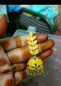 Yellow Jhumka