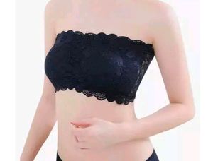 Net Bra With Transparent Strip And Removable Pad
