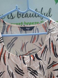 Abstract Print Midi Dress