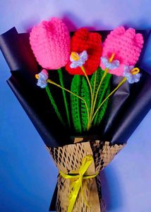 Crochet Tulip Bouquet💐 - Handmade Gift