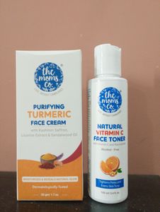 Combo Of Turmeric Face Cream & Vitamin C Toner