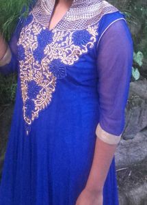 Blue Embroidered Kurta Set