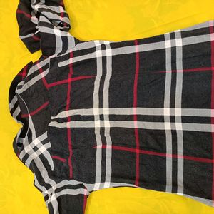 Plaid Flannel Shirt Tunic