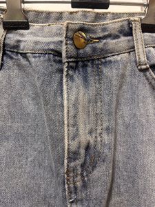Classic Light Wash High-Waisted Denim Skirt