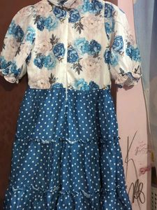 Cotton  Blue Colour  Frock  New One