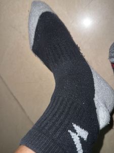 Stylish White &amp; Blue Socks