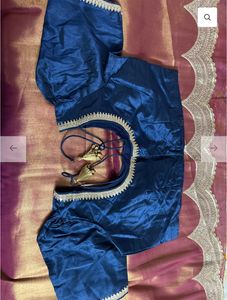 Momzcradle Tissue Saree With Silk Feeding Blouse