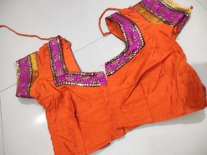 Orange &amp; Pink Lehanga Choli Set