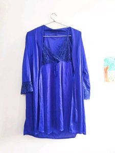 Lace Lingerie Nightgown With Robe