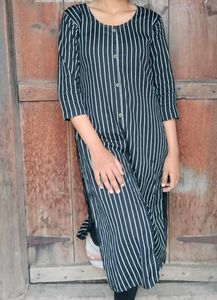 Striped Button-Down Dress
