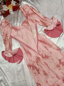 Pink Floral Maxi Hawaiian Summer Dress💕