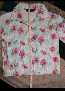 Floral Print Short Sleeve Button Down