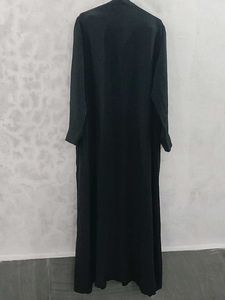 Elegant Black Button-Down Abaya